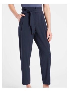 Athleta High-Waist Navy Skyline Tie Waist Pants Size 0